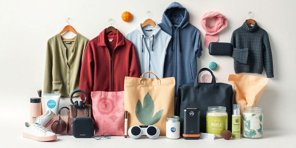 Various trending dropshipping products in an appealing arrangement.