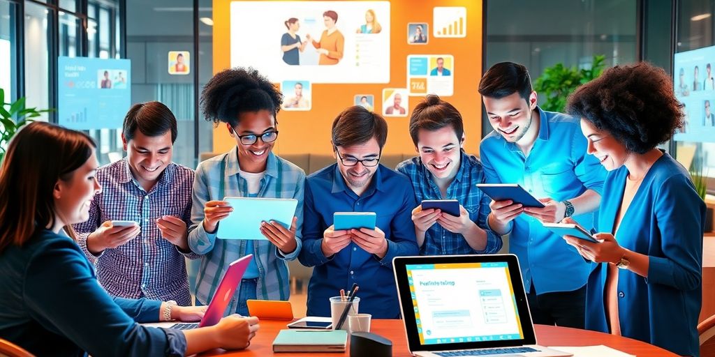 Diverse users enjoying seamless digital experiences together.