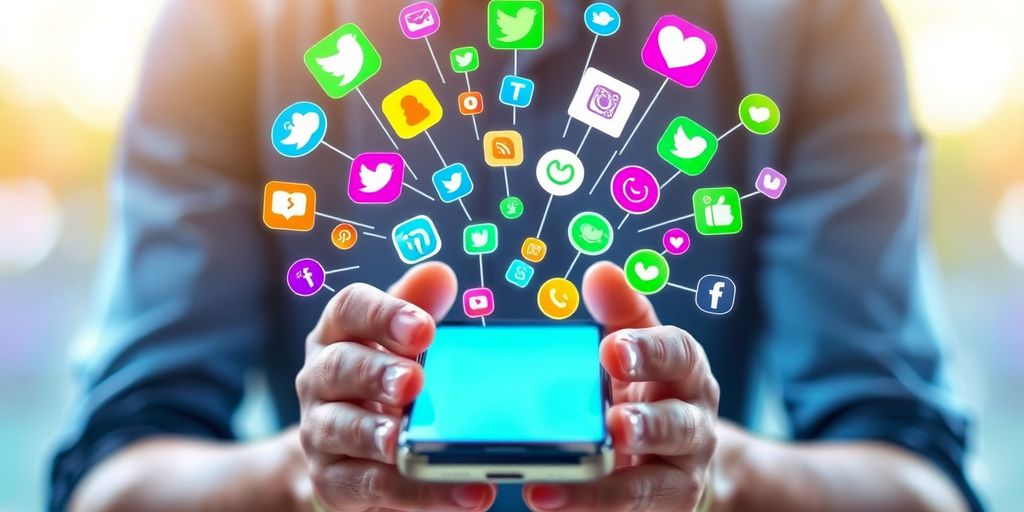 Person interacting with social media on a phone.